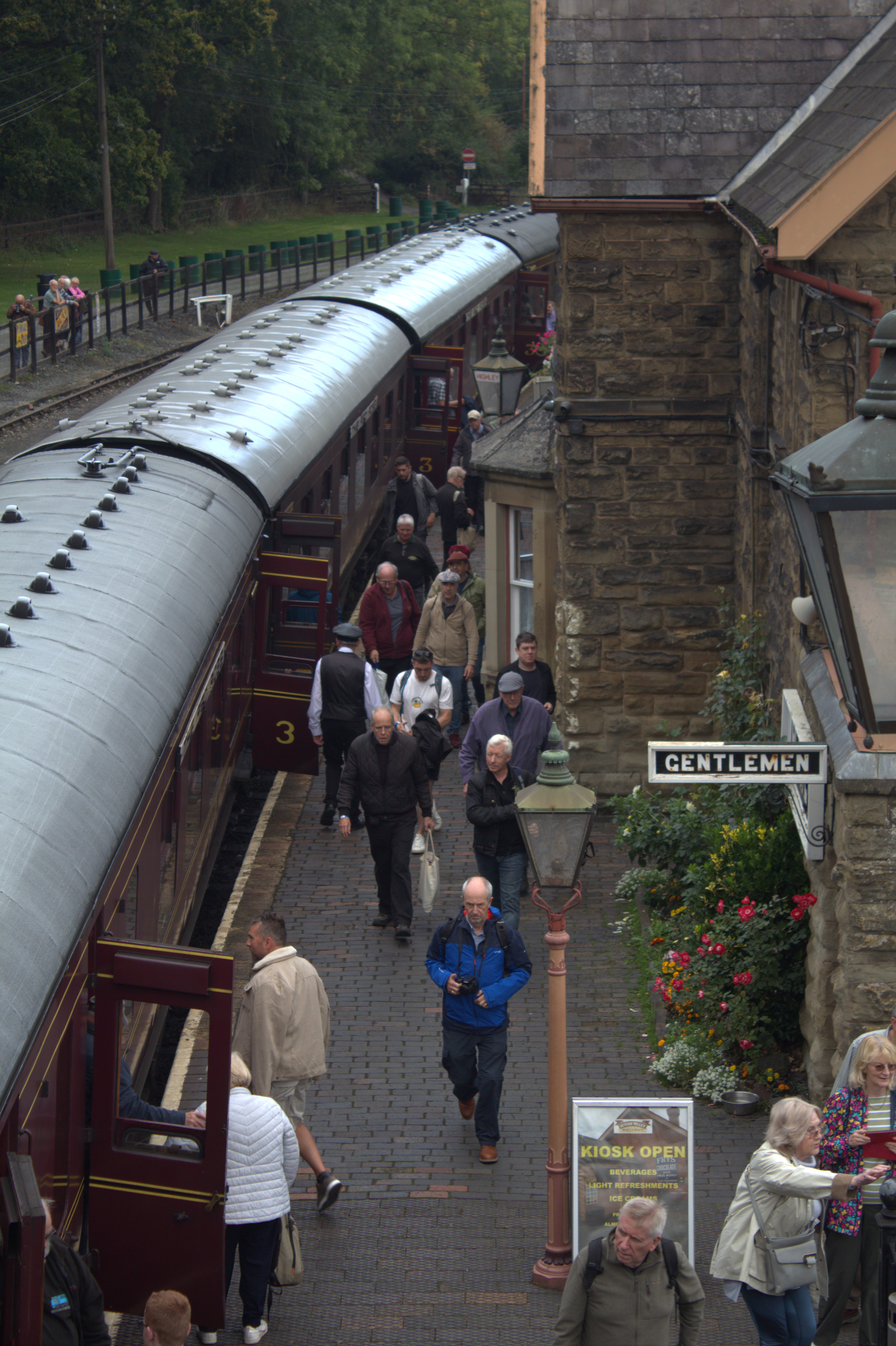 Passengers getting onto a train