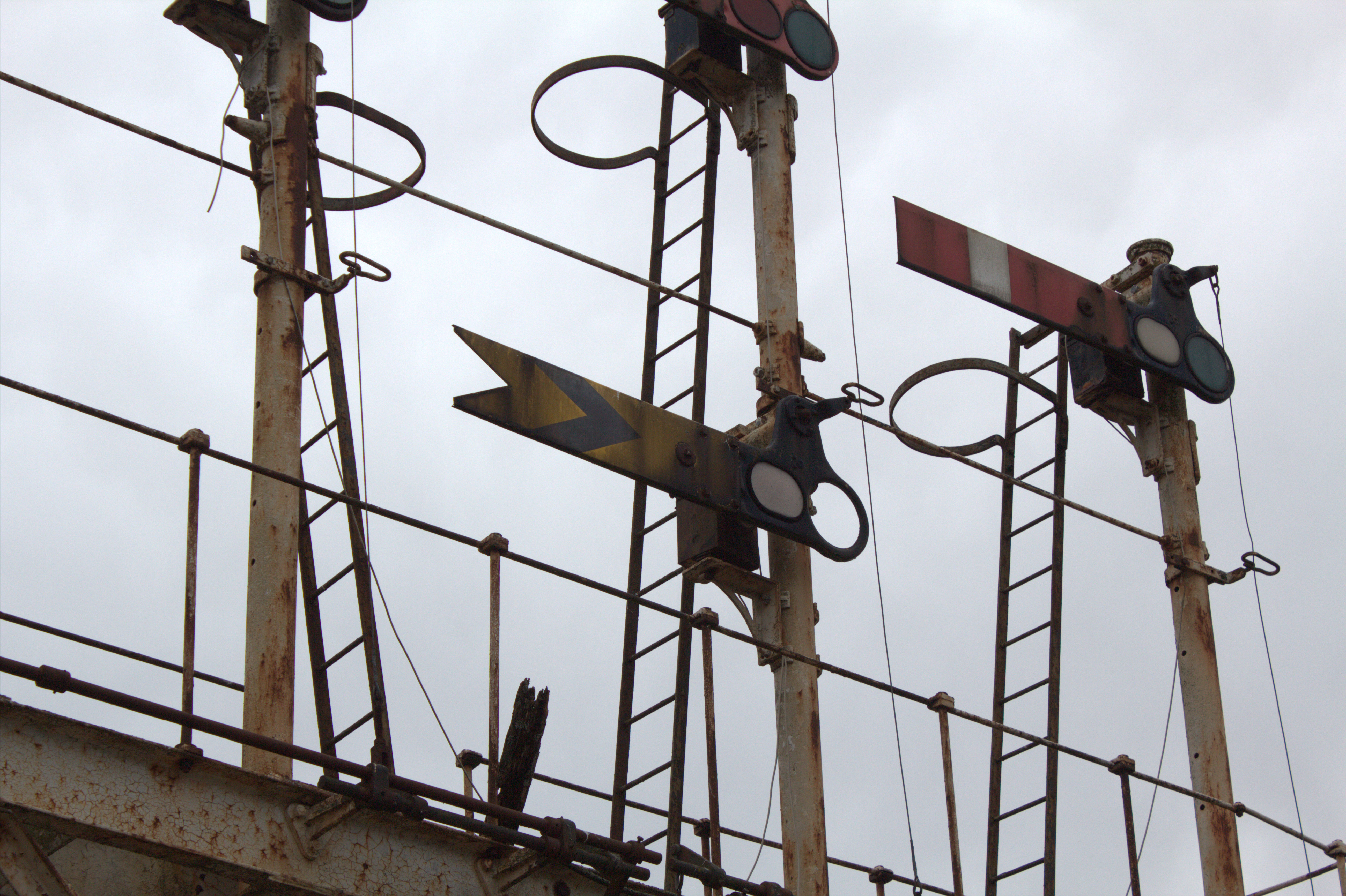 A collection of railway signals